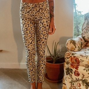 7 FOR ALL MANKIND High Rise Skinny Jeans Daisy Print